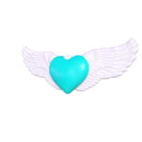 heart with wings isolated on background png