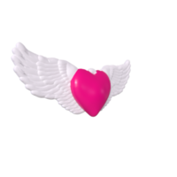 heart with wings isolated on background png