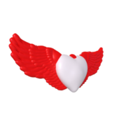 heart with wings isolated on background png