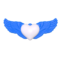 heart with wings isolated on background png
