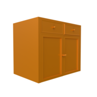 modern kitchen cabinet isolated on transparent png