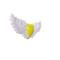 heart with wings isolated on background png