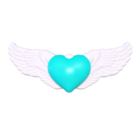 heart with wings isolated on background png