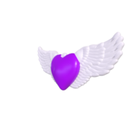 heart with wings isolated on background png