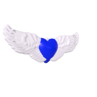 heart with wings isolated on background png