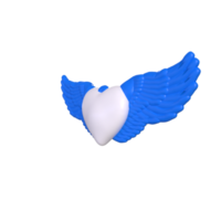 heart with wings isolated on background png