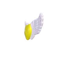 heart with wings isolated on background png