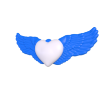 heart with wings isolated on background png