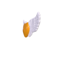 heart with wings isolated on background png