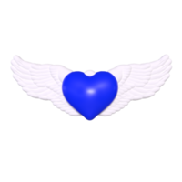 heart with wings isolated on background png