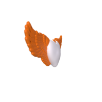 heart with wings isolated on background png