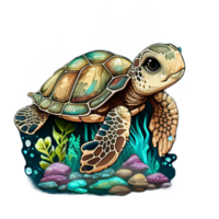 Cute  Turtle Sublimation Clipart