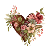 Flowers  Heart Valentines Day Clipart