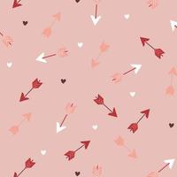 Seamless pattern for Valentine's Day. Cupid's arrows, messages of love. vector