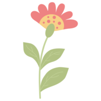 Decorative red flower. sticker png