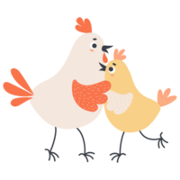 sticker Couple romantic chicken birds png