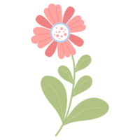 Decorative red flower. sticker png