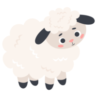 sticker Cute animal. sheep png
