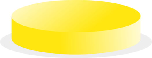 3D Podium Realistic with yellow colour. png