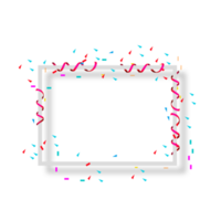 frame design with confetti png