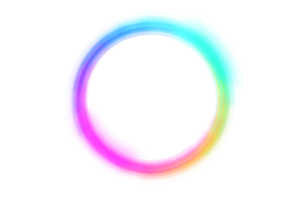 cadre de cercle coloré cadre lumineux cercle sur fond transparent fichier png