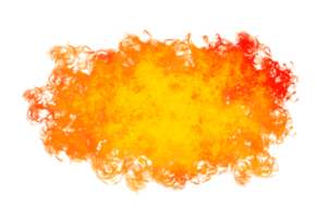 cirkel ram orange flamma isolerat på transparent bakgrund png fil