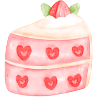 Strawberry Sweets Dessert Watercolor illustration png