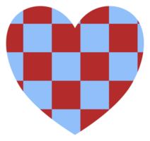 aesthetics cute checkerboard heart shape decoration png