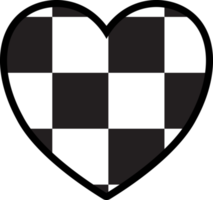 aesthetics cute checkerboard heart shape decoration png