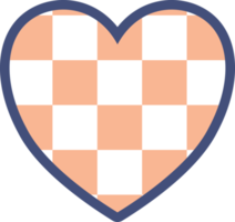 esthetiek schattig schaakbord hart vorm decoratie png