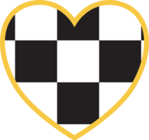 aesthetics cute checkerboard heart shape decoration png