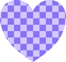 estética decoração em forma de coração xadrez bonito png