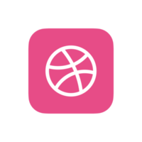 dribblare logo png, Dribbble icona trasparente png