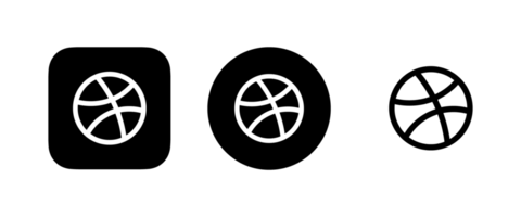dribbla logotyp png, dribbble ikon transparent png