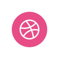 dribbla logotyp png, dribbble ikon transparent png