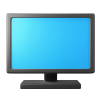 moniteur ordinateur pc écran affichage symbole interface utilisateur thème rendu 3d icône illustration isolé png