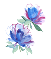 fleur de fantaisie aquarelle png