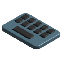 Ilustración de icono de teclado 3d png