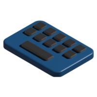 Ilustración de icono de teclado 3d png