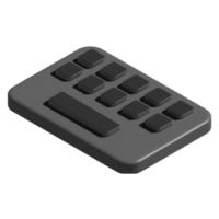 illustration d'icône de clavier 3d png