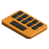 Ilustración de icono de teclado 3d png