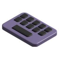 illustration d'icône de clavier 3d png