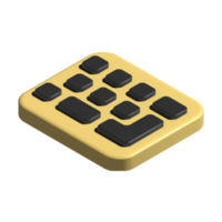 3d icono de teclado png