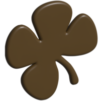 3d icon of clover leaf png