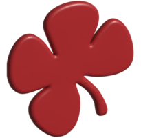 3d icon of clover leaf png