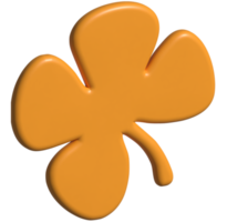 3d icon of clover leaf png