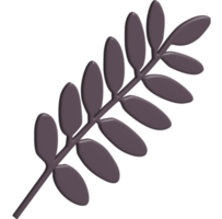 3d icon of leaf png