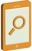3d icon of smartphone search png