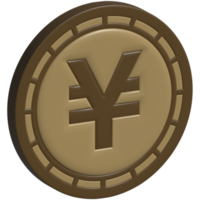 3D Yen or Yuan currency sign png