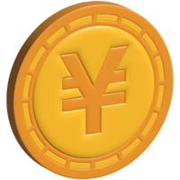 3D Yen or Yuan currency sign png